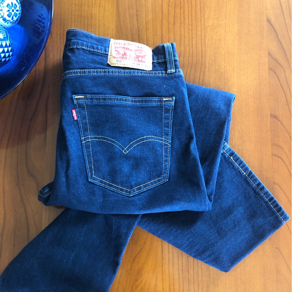 Levi Blue Jeans 511 Style 36x34 Size